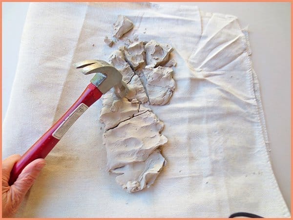 dry clay breaking up