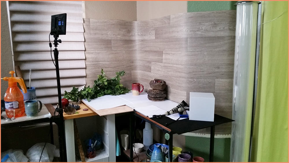 a picture of taking picture area for pottery sales