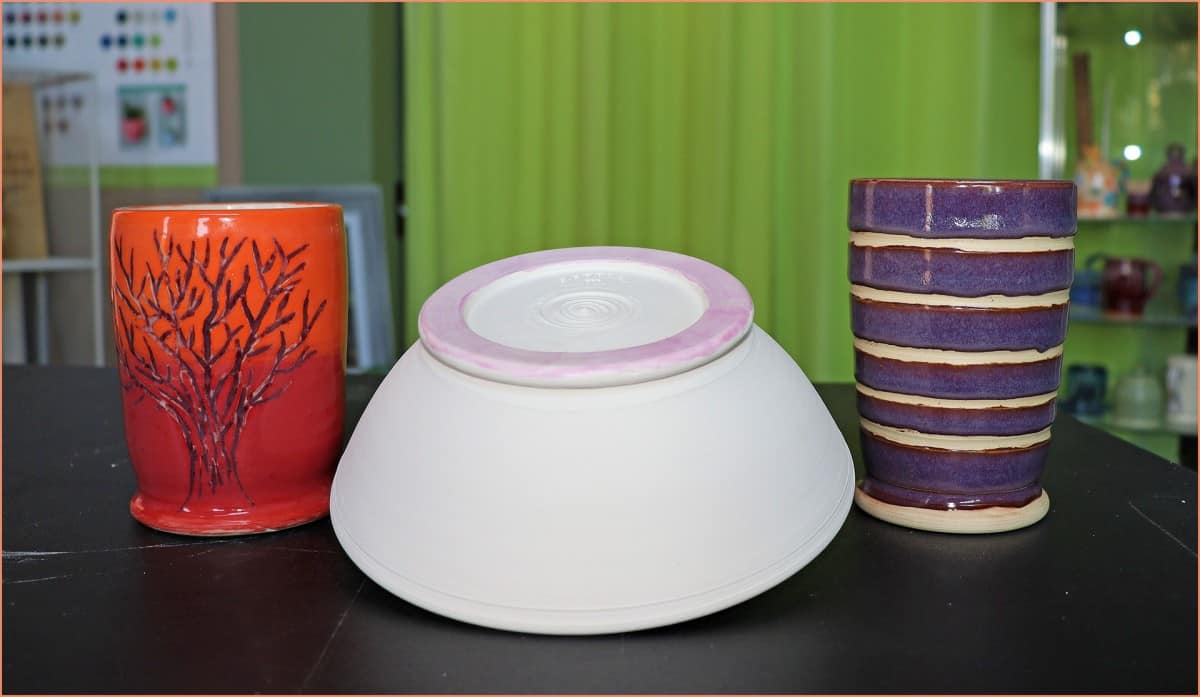 a picture of pottery with wax resist