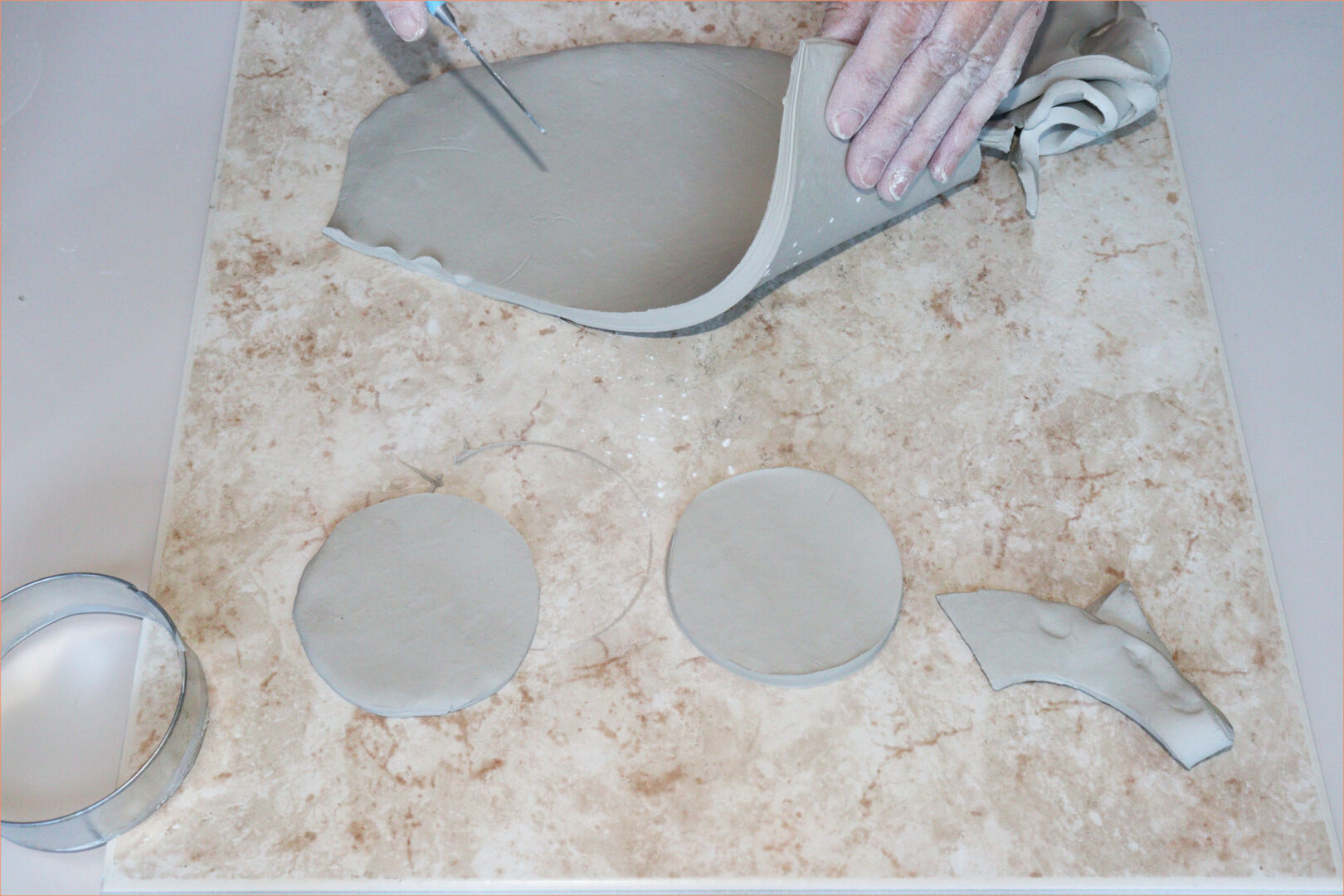 an image of clay on Ceramic tile